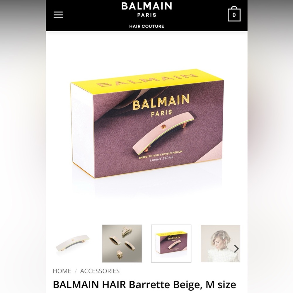 Balmain 18k Gold plated Hair Clip - Picture 2 of 12